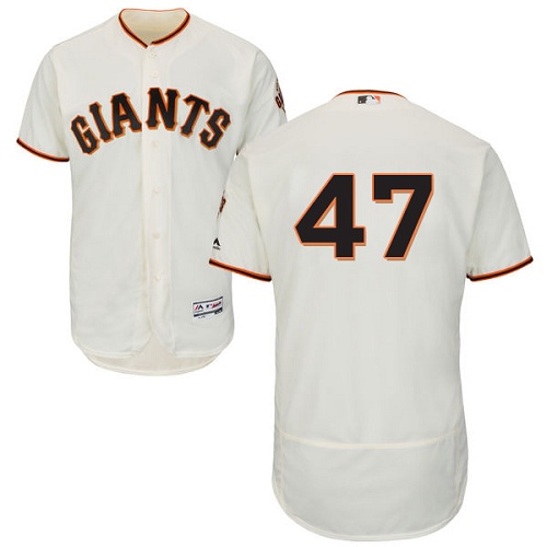 Giants #47 Johnny Cueto Cream Flexbase Authentic Collection Stitched MLB Jersey